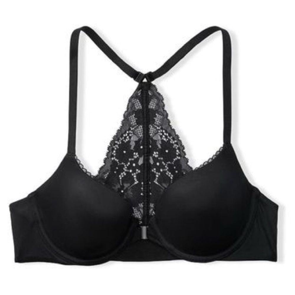 Body by Victoria's Secret Demi light lined Black Lace Bra